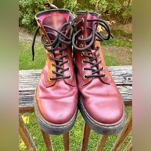 Dr. Martens Red Combat Boots